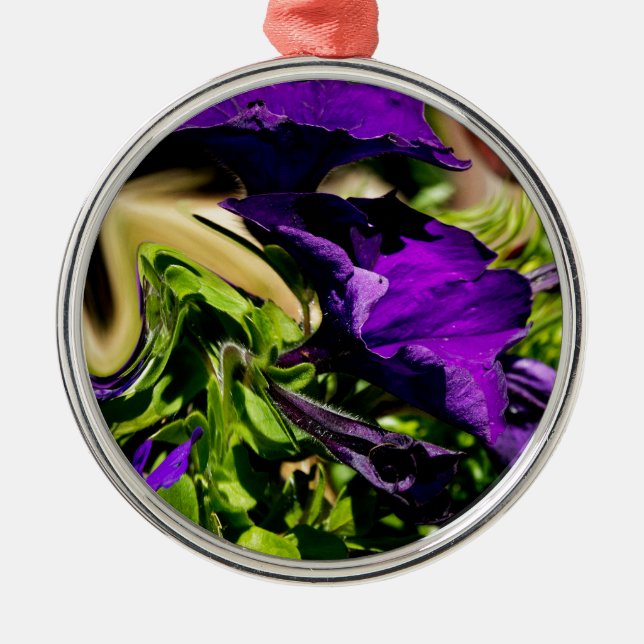 Ornement Rond Argenté Panique violette (Devant)