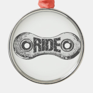 Ornement Rond Argenté Ride