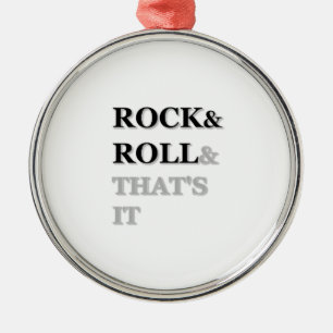 Ornement Rond Argenté Rock and Roll Et c'est tout