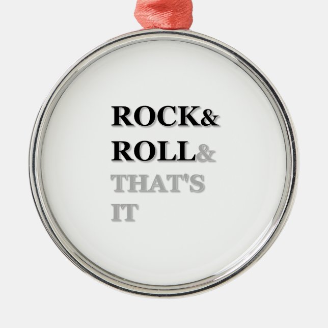 Ornement Rond Argenté Rock and Roll Et c'est tout (Devant)