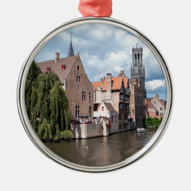 Ornement Rond Argenté Stunning ! Bruges (Devant)