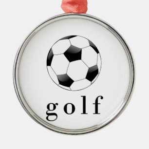 Ornement Rond Argenté T-Shirt Drôle de Sport Balle de Football Golf