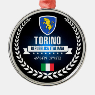 Ornement Rond Argenté Torino