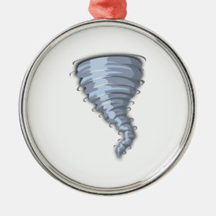 Ornement Rond Argenté Tornade