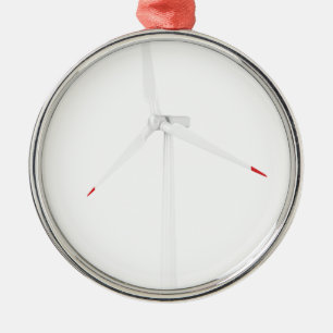 Ornement Rond Argenté Turbine de vent moderne