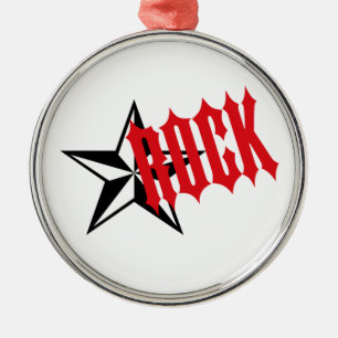 Ornement Rond Argenté Vedette du rock