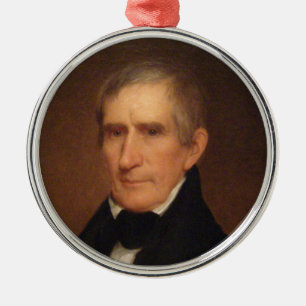 Ornement Rond Argenté William Henry Harrison