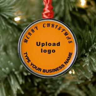 Ornement rond couleur orange de Noël