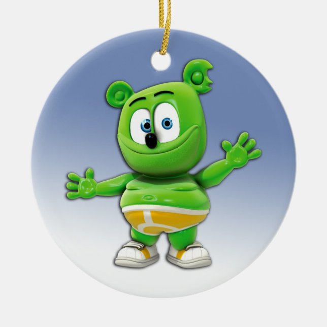 Ornement rond d'arbre de Noël de Gummibär (Devant)