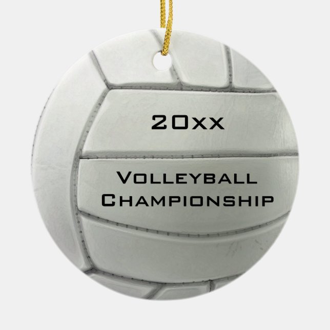 Ornement rond de conception de volleyball (Devant)