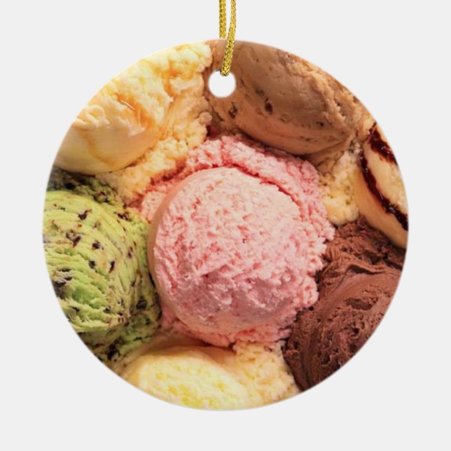 ORNEMENT ROND DE CRÈME GLACÉE (Devant)