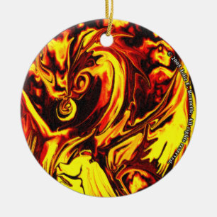 Ornement rond de l'esprit de feu