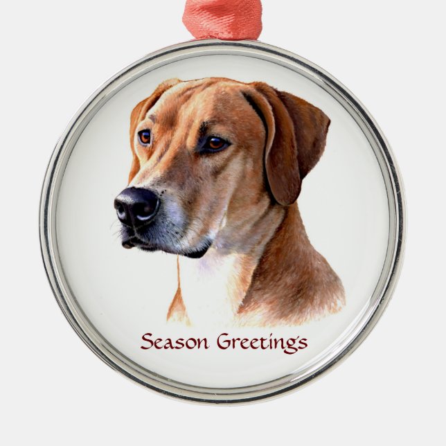 Ornement rond de Rhodesian Ridgeback (Devant)