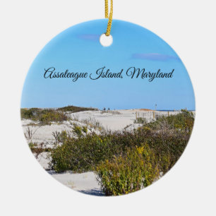 Ornement rond d'île d'Assateague