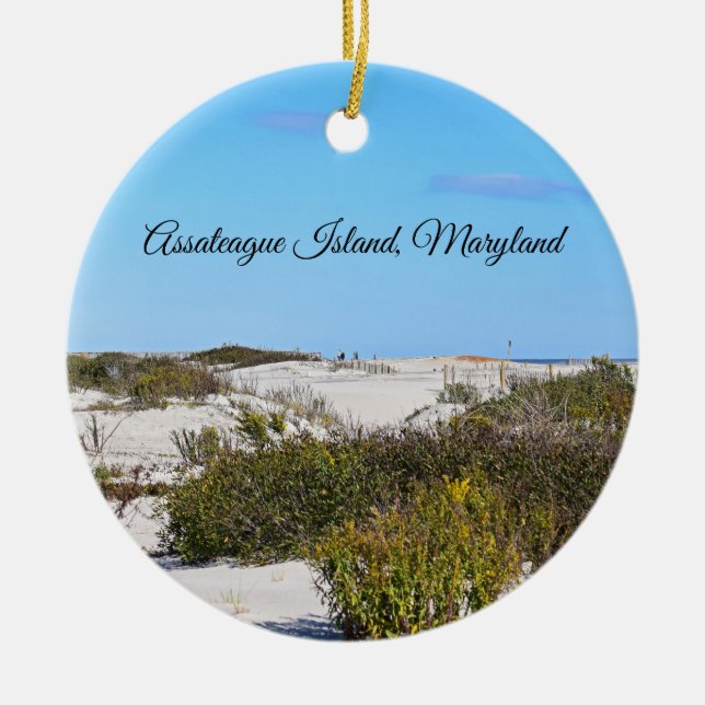Ornement rond d'île d'Assateague (Devant)