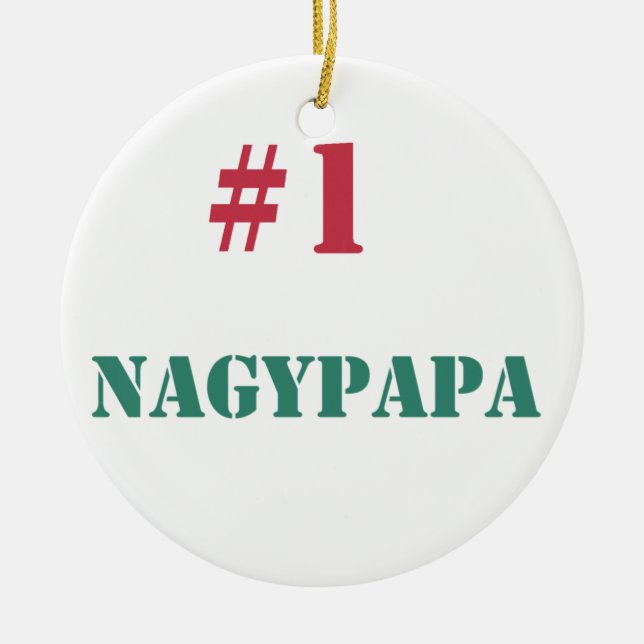 Ornement Rond En Céramique #1 Nagypapa (Devant)