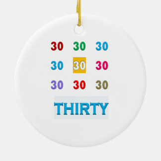 Ornement Rond En Céramique 30 30èmes trentième CADEAUX UNIQU d'anniversaire