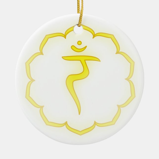 Ornement Rond En Céramique 3e Chakra - (Devant)