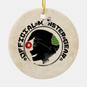 Ornement Rond En Céramique 4 petits monstres - logo 2 de vacances de Nigel