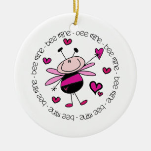 Ornement Rond En Céramique Abee Mine Valentine