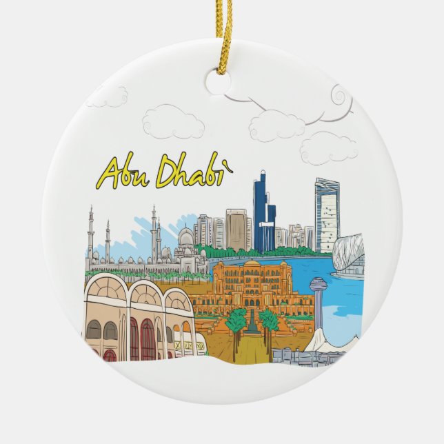 Ornement Rond En Céramique Abu Dhabi (Devant)