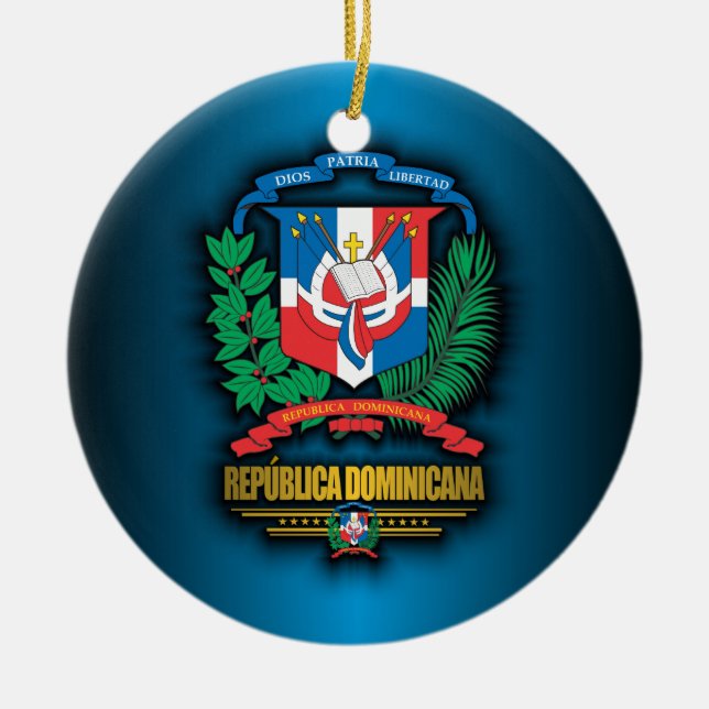 Ornement Rond En Céramique ACO République dominicaine (Devant)