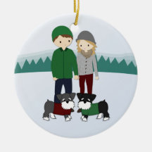 Ajoutez à l'ornement de Noël de deux schnauzers