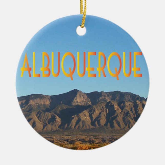 Ornement Rond En Céramique Albuquerque Nouveau-Mexique (Devant)