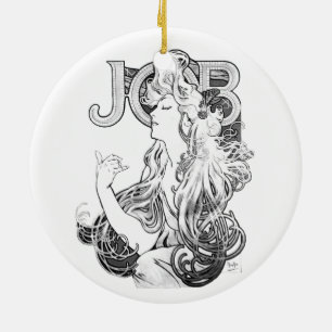 Ornement Rond En Céramique Alphonse Mucha JOB ISOGS
