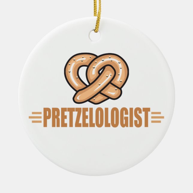 Ornement Rond En Céramique Amant Pretzel (Devant)
