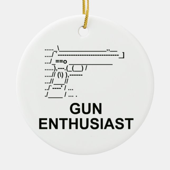 Ornement Rond En Céramique Amoureux Des Armes (Devant)