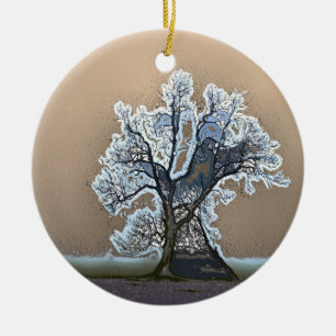 ORNEMENT ROND EN CÉRAMIQUE ARBRE LONE