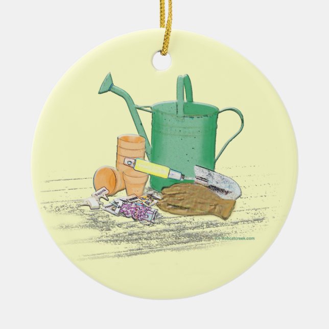 Ornement Rond En Céramique Art de jardin d'outils de jardin (Devant)