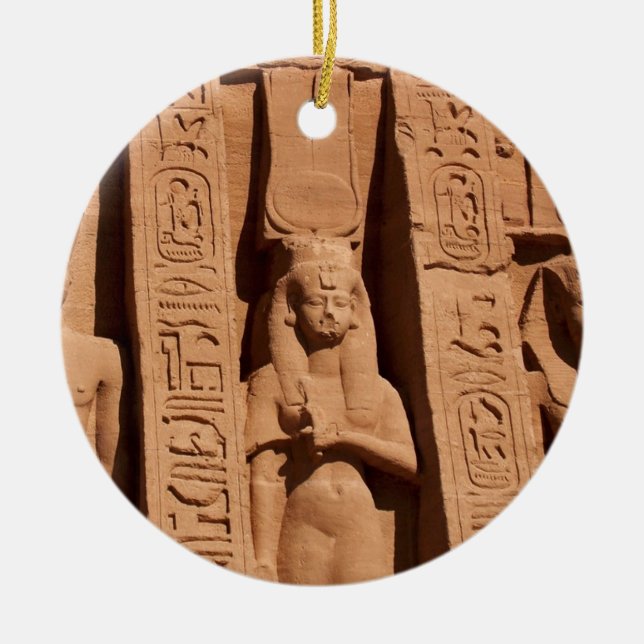 Ornement Rond En Céramique Art égyptien antique : Hiéroglyphes Ornament (Devant)