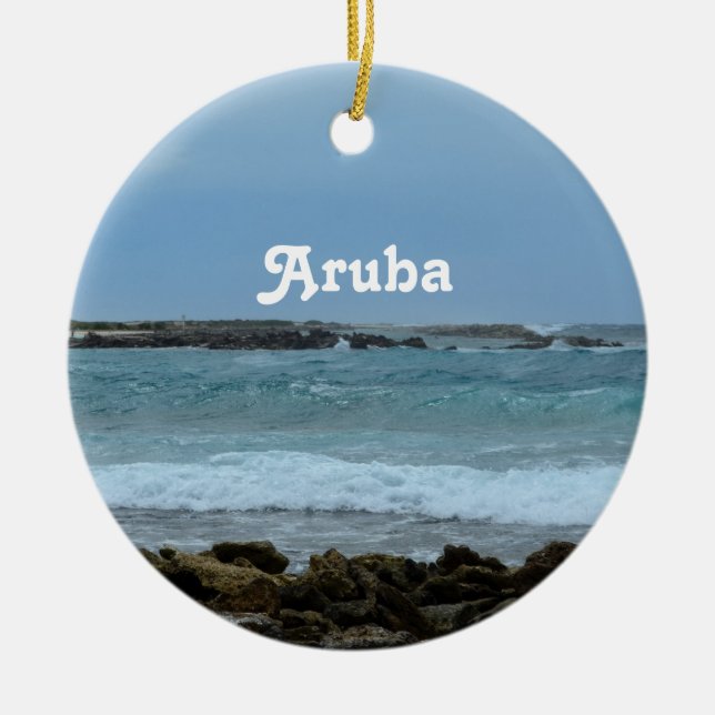Ornement Rond En Céramique Aruba parfait (Devant)
