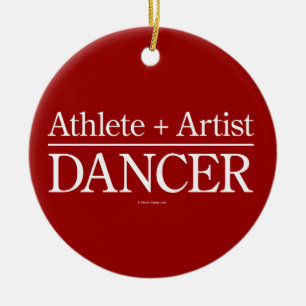 Ornement Rond En Céramique Athlète + Artiste = Danseuse