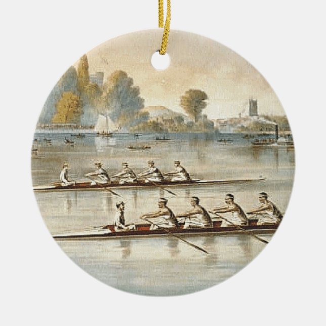Ornement Rond En Céramique Aviron SUPÉRIEUR (Devant)