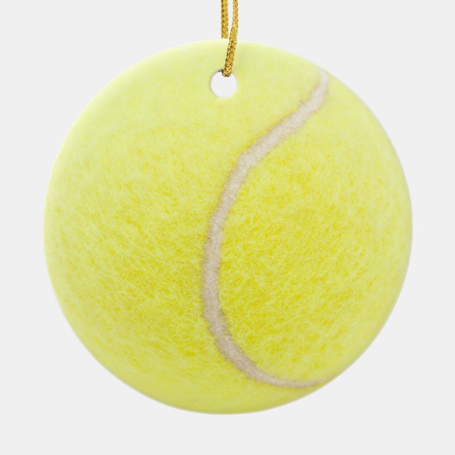 Ornement Rond En Céramique Balle de tennis (Devant)
