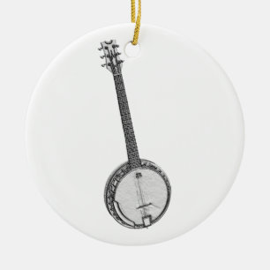 Ornement Rond En Céramique Banjo