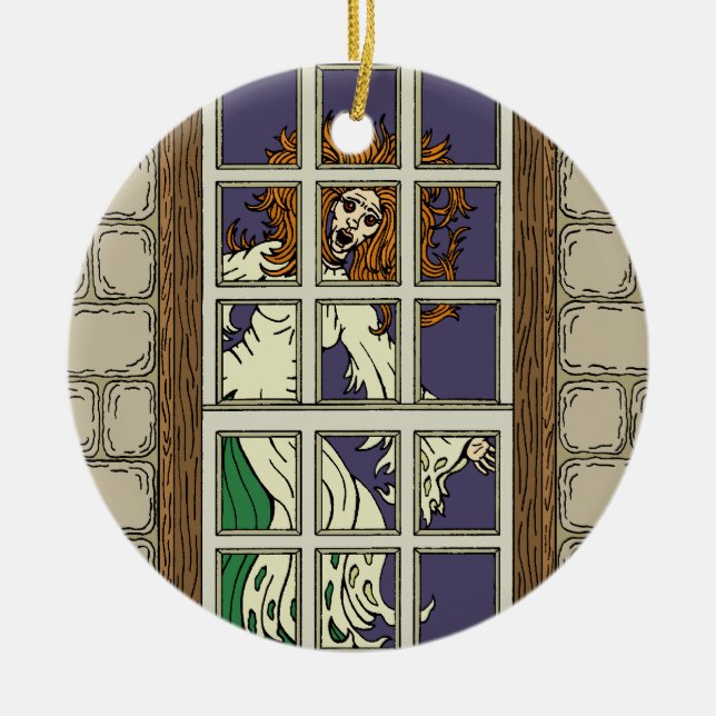 Ornement Rond En Céramique Banshee (Devant)