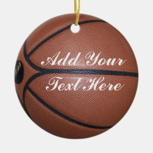 ORNEMENT ROND EN CÉRAMIQUE BASKETBALL-ORNAMENT