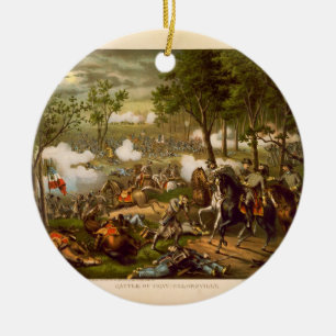 Ornement Rond En Céramique Bataille de guerre civile de Chancellorsville