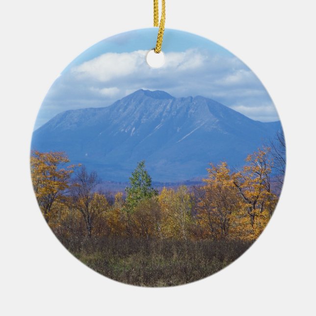 Ornement Rond En Céramique Bâti Katahdin dans la chute 2 (Devant)