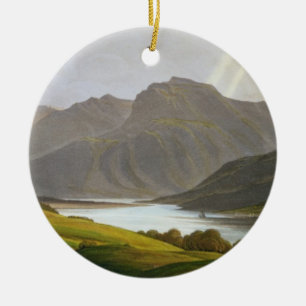 Ornement Rond En Céramique Ben Niévès, plat XII du 'paysage du Grampian
