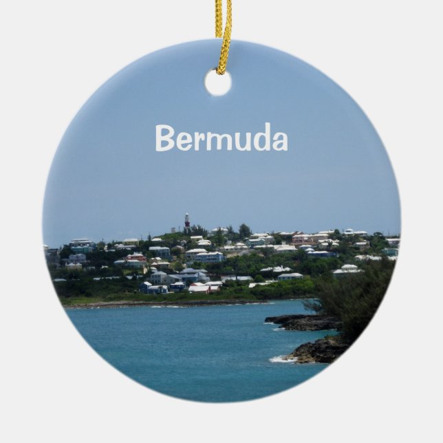 Ornement Rond En Céramique Bermudes (Devant)