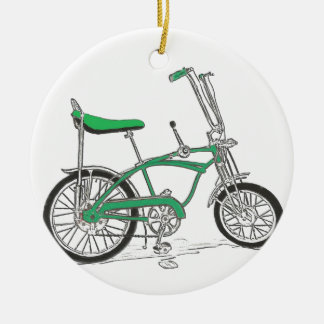 Ornement Rond En Céramique Bicyclette Vintage pour rayons de soleil