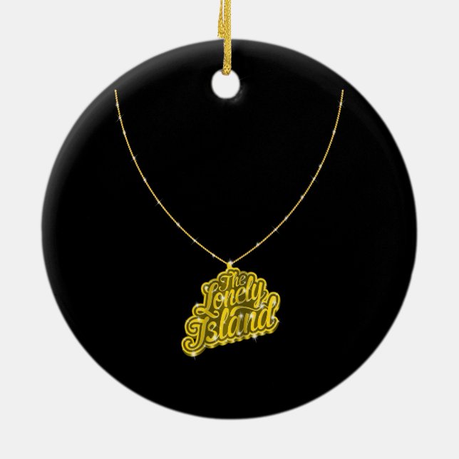 Ornement Rond En Céramique Bling petit (Dos)