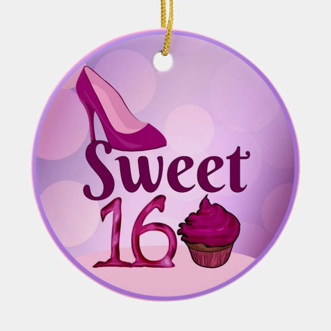 Ornement Rond En Céramique Bonbon 16 (Devant)