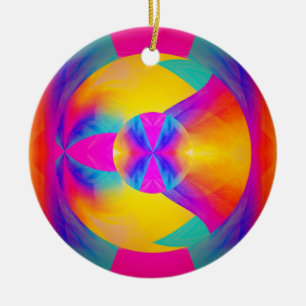 Ornement Rond En Céramique Bonnes vibrations