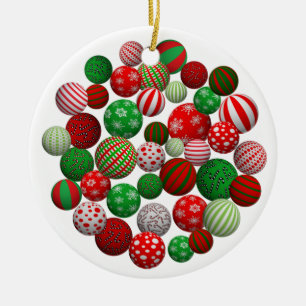 Ornement Rond En Céramique Boules de Noël